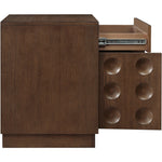 Compass Oak Veneer Nightstand in Brown