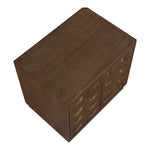 Compass Oak Veneer Nightstand in Brown