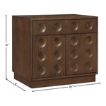 Compass Oak Veneer Nightstand in Brown