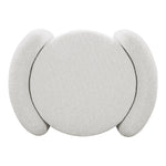 Horizon Boucle Fabric Upholstered Ottoman in Cream