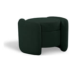 Horizon Boucle Fabric Upholstered Ottoman in Green