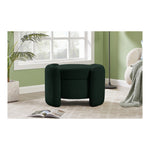 Horizon Boucle Fabric Upholstered Ottoman in Green