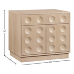 Compass Oak Veneer Nightstand in Natural