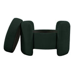 Horizon Boucle Fabric Upholstered Ottoman in Green