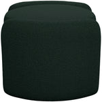 Horizon Boucle Fabric Upholstered Ottoman in Green