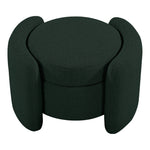 Horizon Boucle Fabric Upholstered Ottoman in Green