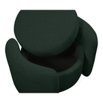 Horizon Boucle Fabric Upholstered Ottoman in Green