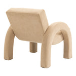 Corduroy Fabric Upholstered Accent Chair in Beige