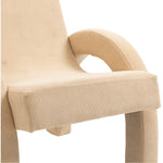Corduroy Fabric Upholstered Accent Chair in Beige