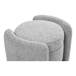 Horizon Boucle Fabric Upholstered Ottoman in Grey