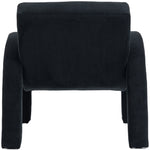 Corduroy Fabric Upholstered Accent Chair in Black
