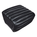 Vega Vegan Leather Upholstered Ottoman in Black