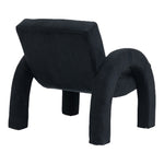 Corduroy Fabric Upholstered Accent Chair in Black