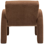 Corduroy Fabric Upholstered Accent Chair in Brown