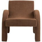 Corduroy Fabric Upholstered Accent Chair in Brown