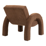 Corduroy Fabric Upholstered Accent Chair in Brown