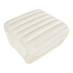 Vega Vegan Leather Upholstered Ottoman in Cream