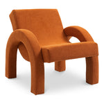 Corduroy Fabric Upholstered Accent Chair in Cognac