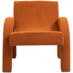 Corduroy Fabric Upholstered Accent Chair in Cognac