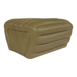 Vega Vegan Leather Upholstered Ottoman in Olive