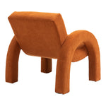 Corduroy Fabric Upholstered Accent Chair in Cognac