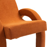 Corduroy Fabric Upholstered Accent Chair in Cognac