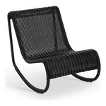 Antigua Wicker Outdoor Patio Rocking Chair in Black