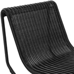 Antigua Wicker Outdoor Patio Rocking Chair in Black
