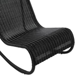 Antigua Wicker Outdoor Patio Rocking Chair in Black