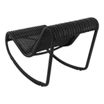 Antigua Wicker Outdoor Patio Rocking Chair in Black