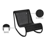 Antigua Wicker Outdoor Patio Rocking Chair in Black