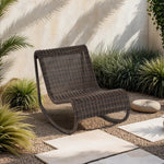 Antigua Wicker Outdoor Patio Rocking Chair in Brown