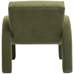 Corduroy Fabric Upholstered Accent Chair in Green