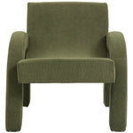Corduroy Fabric Upholstered Accent Chair in Green