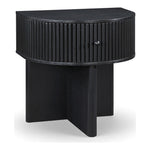 Cortland Acacia Veneer And Solid Wood Night Stand in Black