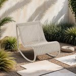 Antigua Wicker Outdoor Patio Rocking Chair in Cream