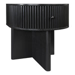 Cortland Acacia Veneer And Solid Wood Night Stand in Black