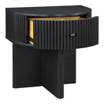 Cortland Acacia Veneer And Solid Wood Night Stand in Black