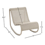 Antigua Wicker Outdoor Patio Rocking Chair in Cream