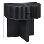 Cortland Acacia Veneer And Solid Wood Night Stand in Black
