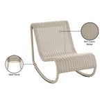 Antigua Wicker Outdoor Patio Rocking Chair in Cream