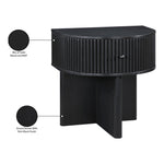 Cortland Acacia Veneer And Solid Wood Night Stand in Black