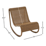 Antigua Wicker Outdoor Patio Rocking Chair in Natural
