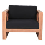 Anguilla Water Resistant Fabric Upholsetered Outdoor Patio Chair in Black