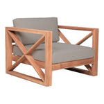 Anguilla Water Resistant Fabric Upholsetered Outdoor Patio Chair in Grey