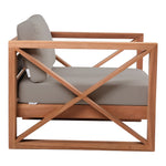 Anguilla Water Resistant Fabric Upholsetered Outdoor Patio Chair in Grey