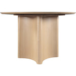 Corvina 46.5" Travertine Sintered Stone Top And Oak Veneer Base Dining Table in Natural