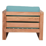 Anguilla Water Resistant Fabric Upholsetered Outdoor Patio Chair in Blue