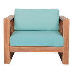 Anguilla Water Resistant Fabric Upholsetered Outdoor Patio Chair in Blue
