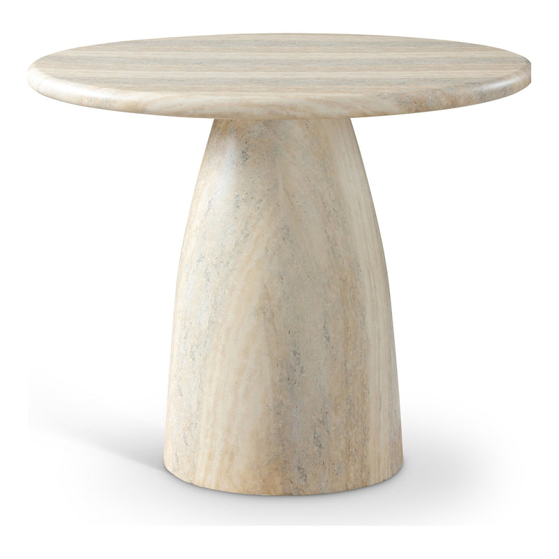 Cosenza 36" Travertine Finish Concrete Indoor / Outdoor Dining Table in Natural
